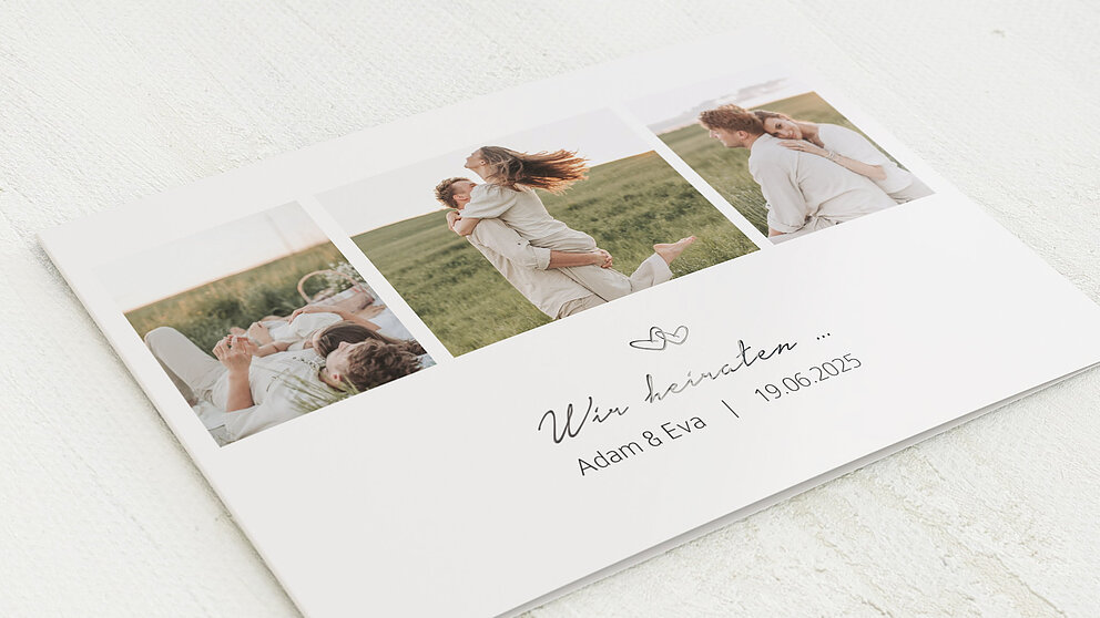 Hochzeitseinladung Herzklopfen Detail