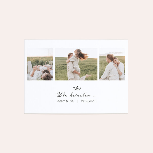 Hochzeitseinladung - Herzklopfen