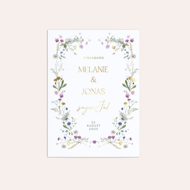Hochzeitseinladung - Blumige Vielfalt