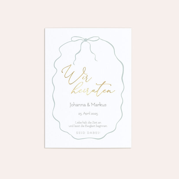 Hochzeitseinladung - Feine Schleife
