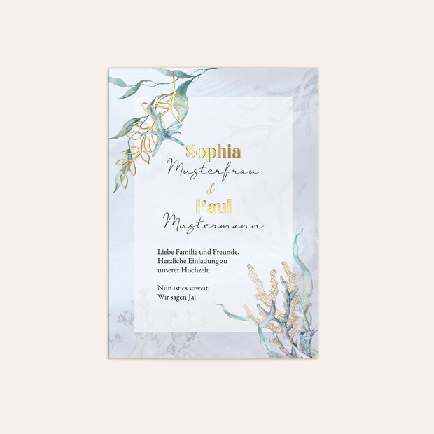 Hochzeitseinladung - Meer-Aquarell