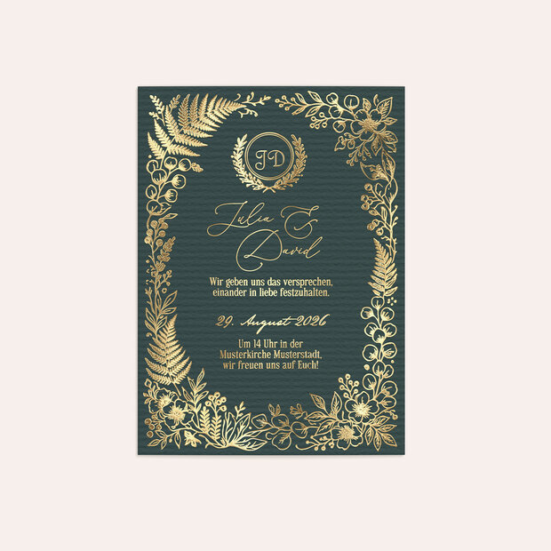 Hochzeitseinladung - Emerald Garden