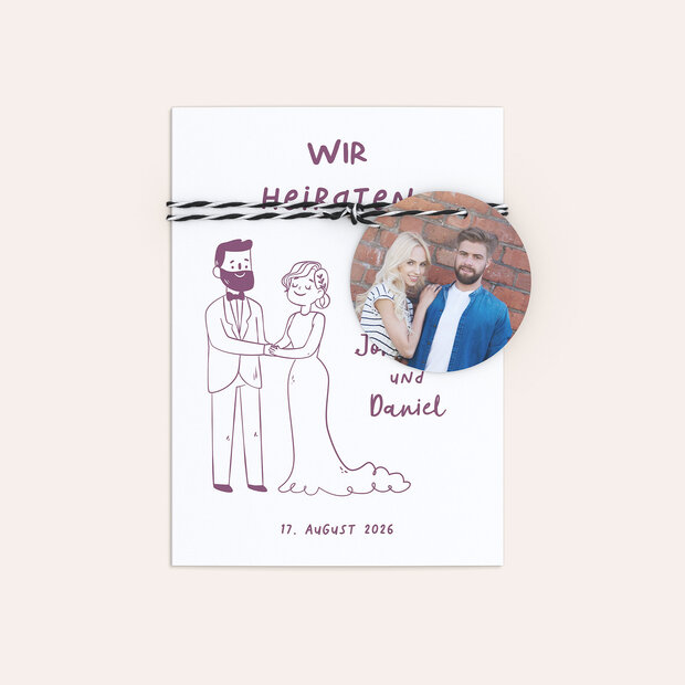 Hochzeitseinladung - Paarweise