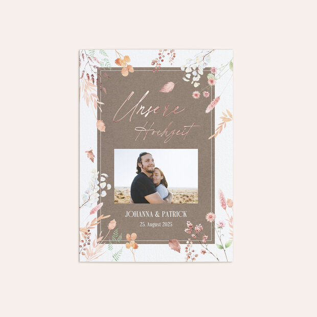 Hochzeitseinladung - Florale Harmonie