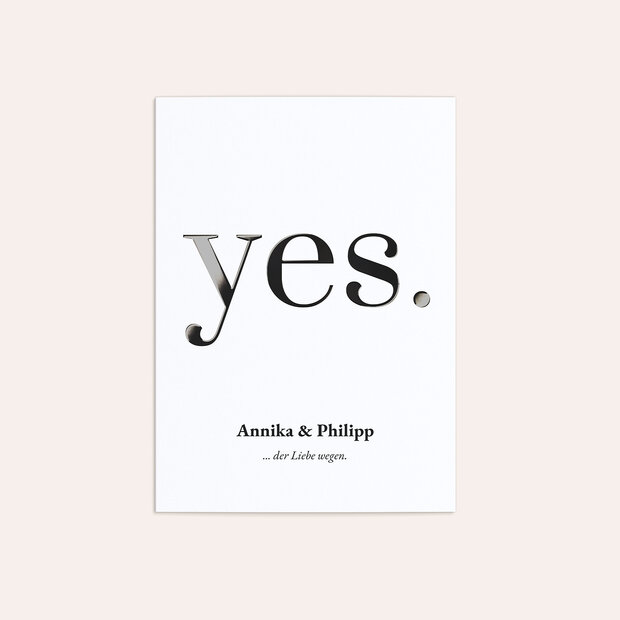 Hochzeitseinladung - Yes, I will