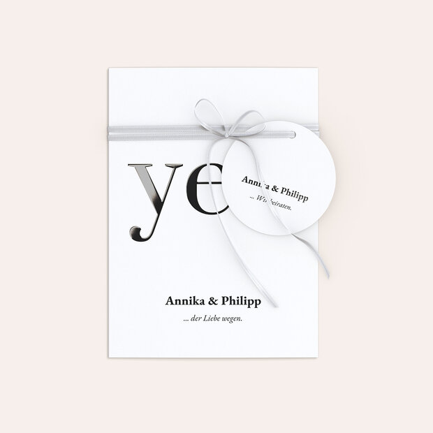 Hochzeitseinladung - Yes, I will