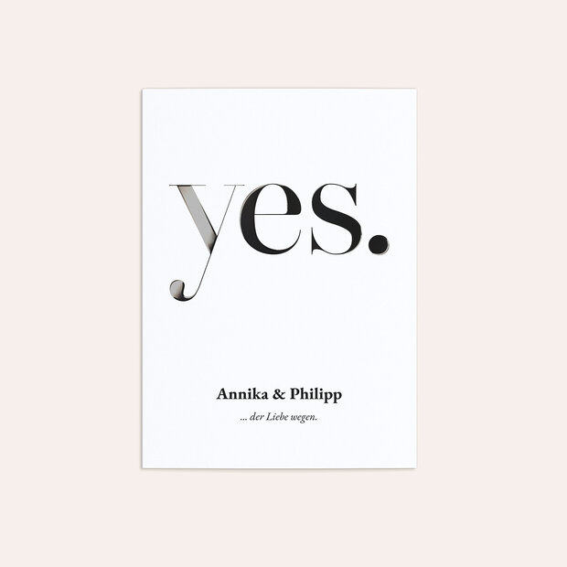 Hochzeitseinladung - Yes, I will