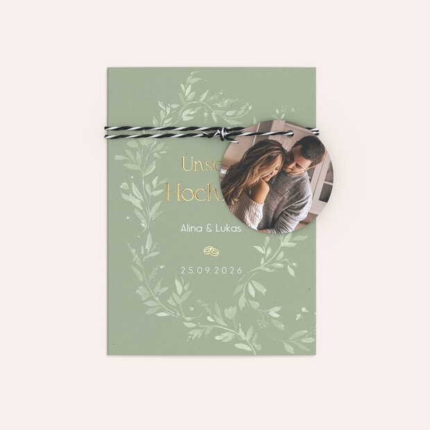 Hochzeitseinladung - Grüne Anmut