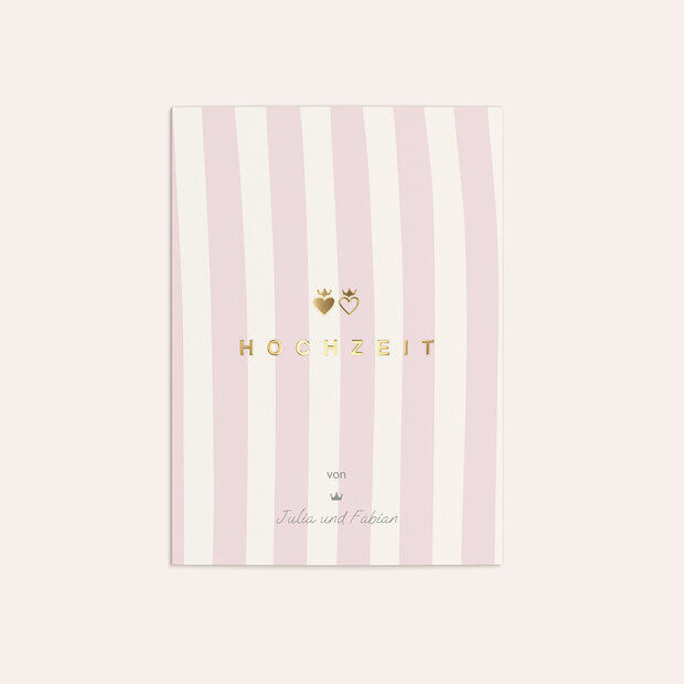 Hochzeitseinladung - Love & Stripes