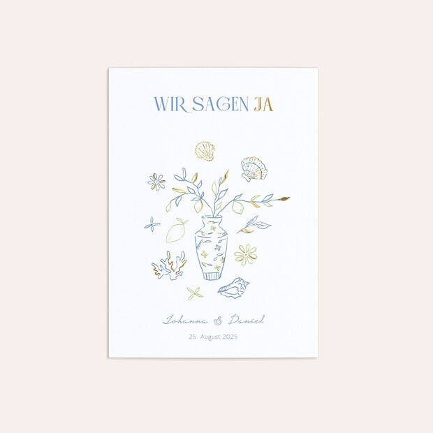 Hochzeitseinladung - Mediterrane Sehnsucht