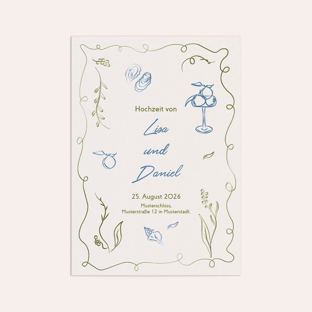 Hochzeitseinladung - Mediterranes Ambiente