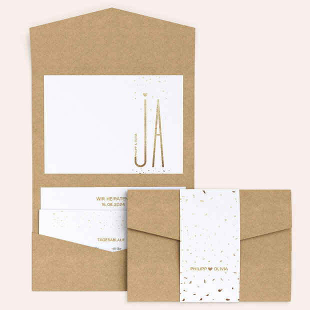 Hochzeitseinladung - Goldsturm