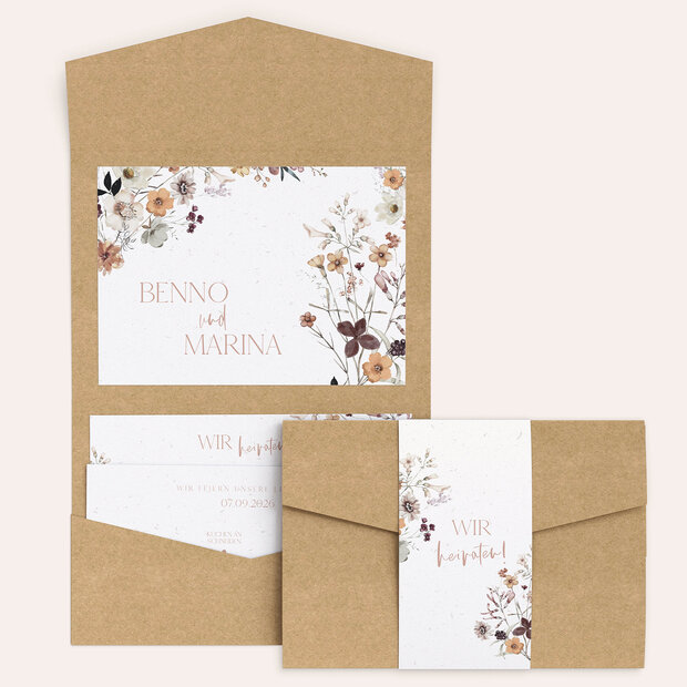 Hochzeitseinladung - Zärtliche Verbindung