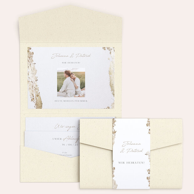 Hochzeitseinladung - Metallic Glow
