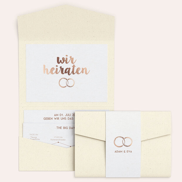 Hochzeitseinladung - Edles Ja