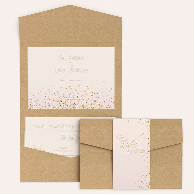 Hochzeitseinladung - Geflitter