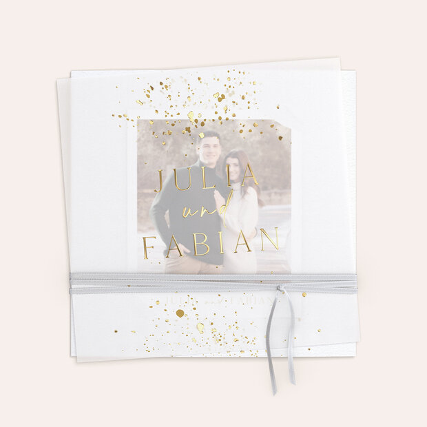 Hochzeitseinladung - Flitterregen