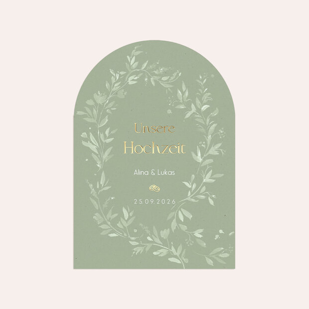 Hochzeitseinladung - Grüne Anmut