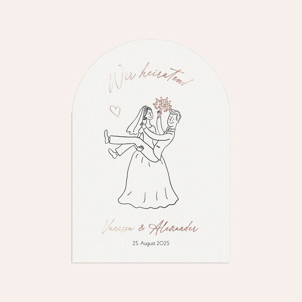 Hochzeitseinladung - Zwei wie gemalt