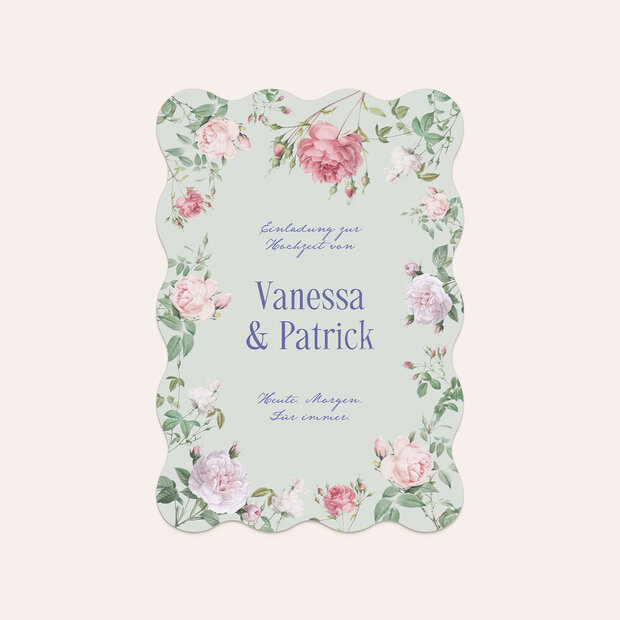 Hochzeitseinladung - Romantischer Rosengarten
