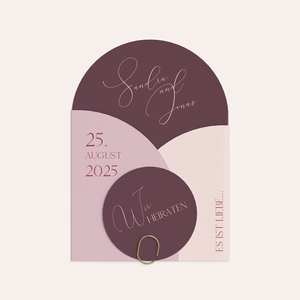 Hochzeitseinladung - Love & Color Block