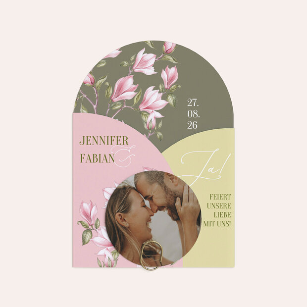 Hochzeitseinladung - Floral Color Block