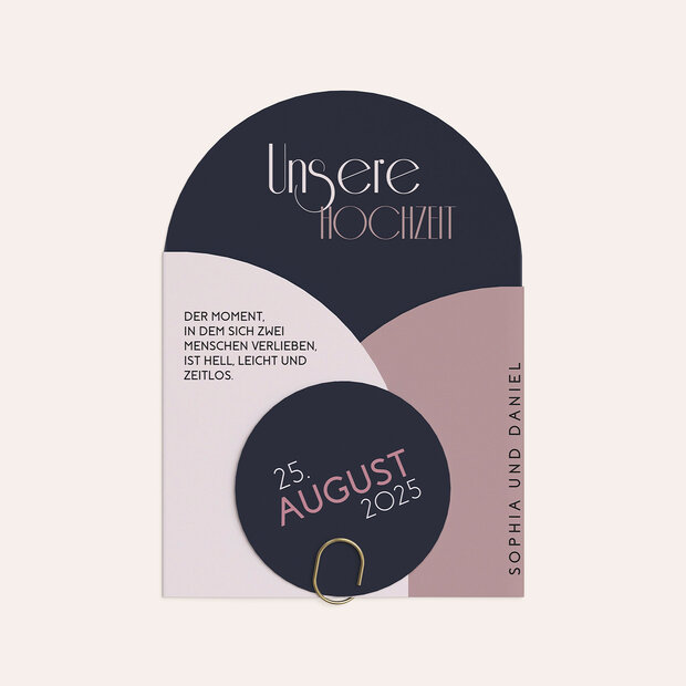 Hochzeitseinladung - Contrast & Color Block