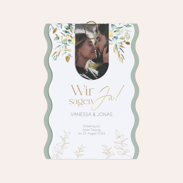 Hochzeitseinladung - Eukalyptusliebe