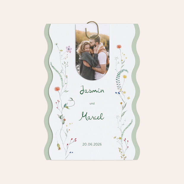 Hochzeitseinladung - Blütenkuss