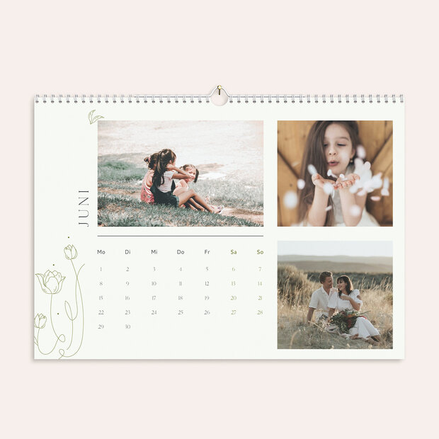 Fotokalender - Zart gezeichnete Jahresreise