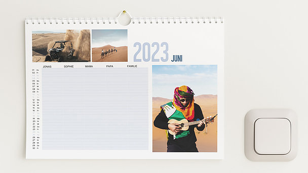 Familienkalender mit eigenen Fotos online selbst gestalten