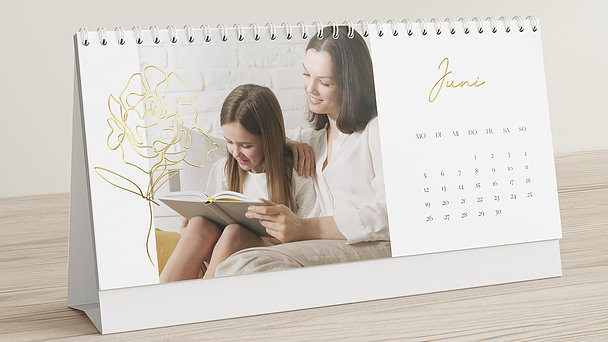 Fotokalender - Blumenlinie Tischkalender