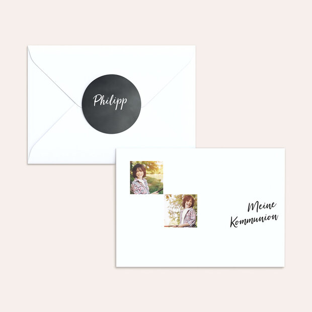 Umschlag mit Design Kommunion - Gekachelt