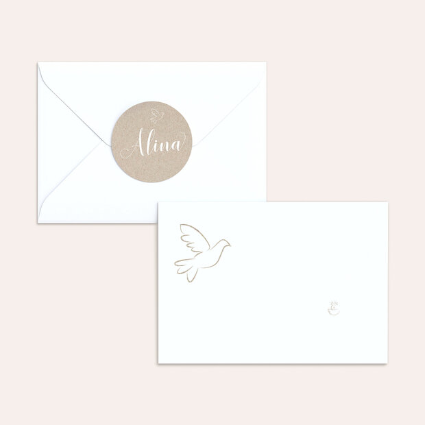 Umschlag mit Design Kommunion - Meine Vintage Karte