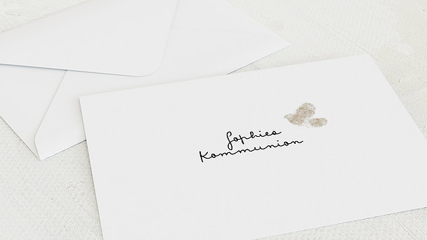 Umschlag mit Design Kommunion - Little Fingerprints