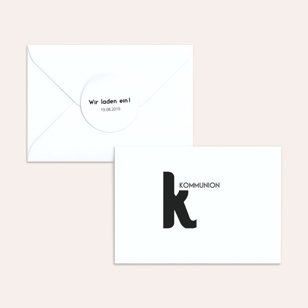 Umschlag mit Design Kommunion - Symbolik