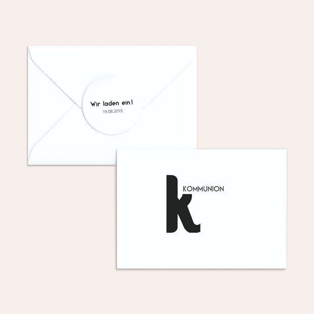 Umschlag mit Design Kommunion - Symbolik