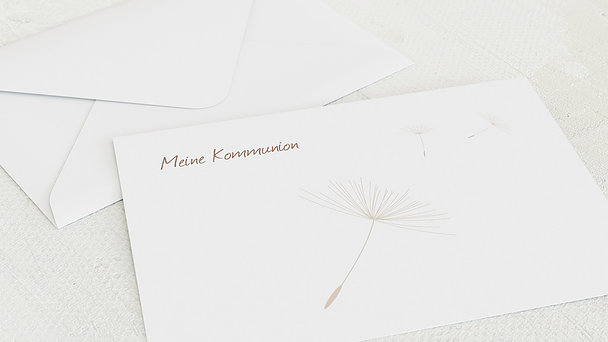 Umschlag mit Design Kommunion - Löwenzahn