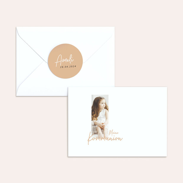 Umschlag mit Design Kommunion - Elegante Freude