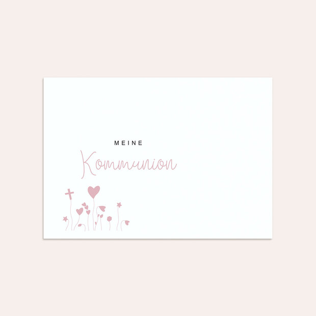 Umschlag mit Design Kommunion - Garten der Herzen