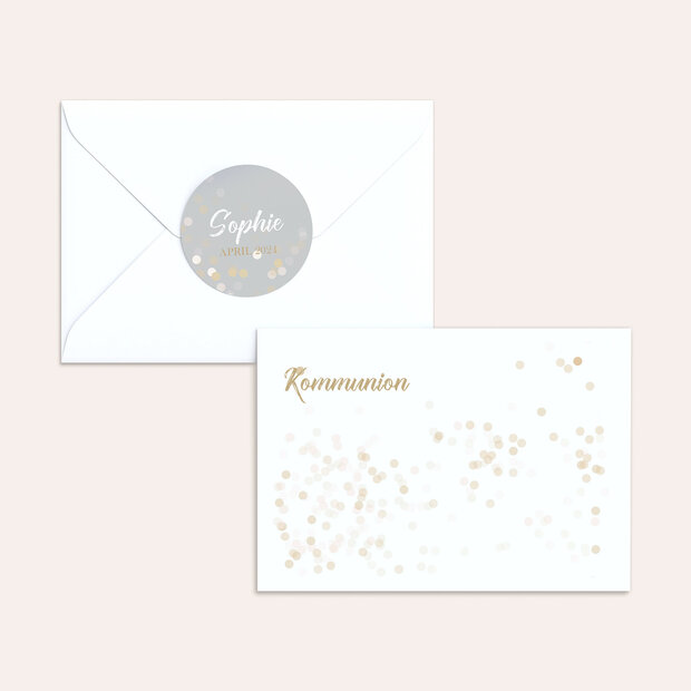 Umschlag mit Design Kommunion - Elfenstaub