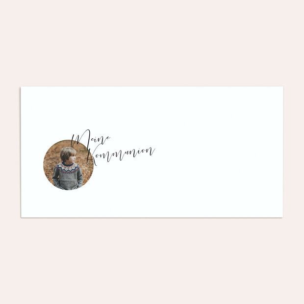 Umschlag mit Design Kommunion - Zarter Zweig