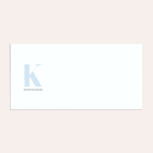 Umschlag mit Design Kommunion - Simpler Charakter