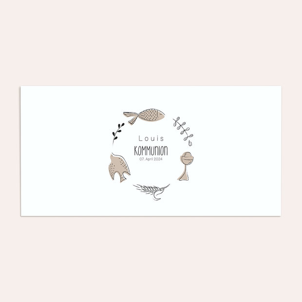 Umschlag mit Design Kommunion - Symbolik der Kommunion