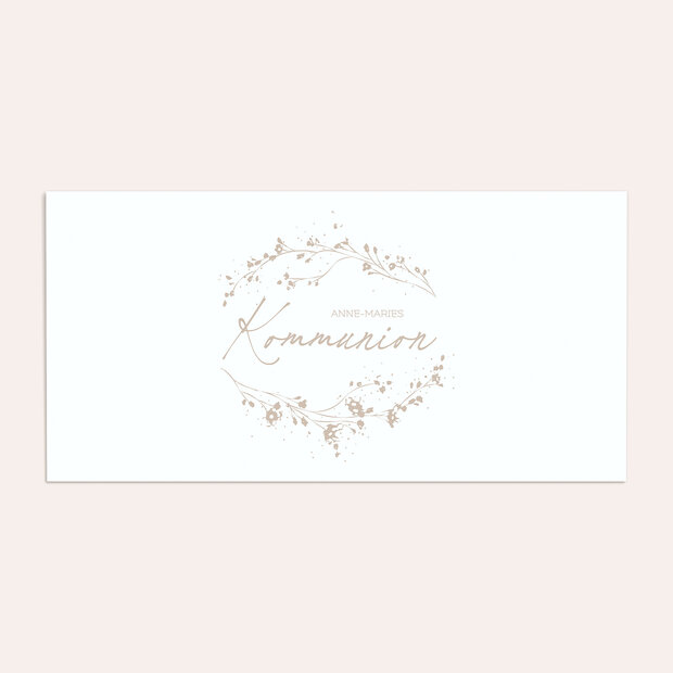 Umschlag mit Design Kommunion - Elegante Blütenranken