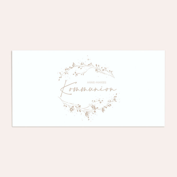 Umschlag mit Design Kommunion - Elegante Blütenranken