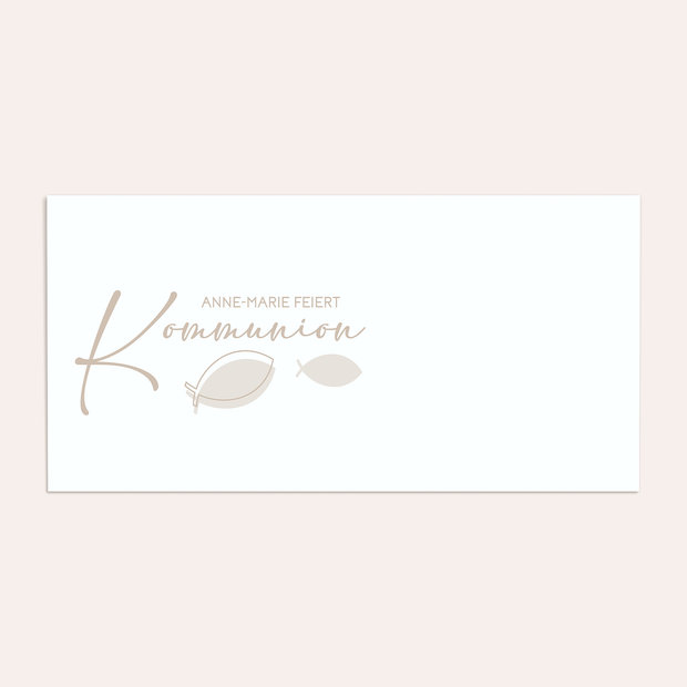 Umschlag mit Design Kommunion - Fröhlicher Fischschwarm