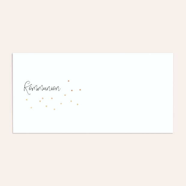 Umschlag mit Design Kommunion - Konfettifreude