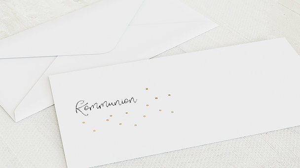 Umschlag mit Design Kommunion - Konfettifreude