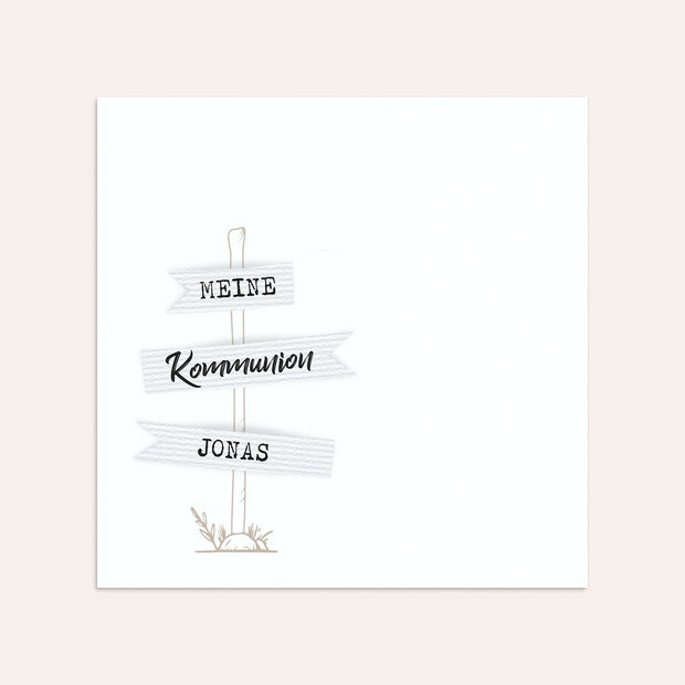 Umschlag mit Design Kommunion - Die richtige Richtung